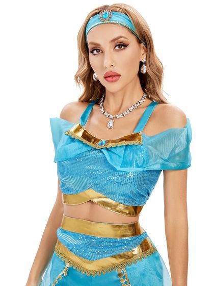Blue Princess Dress Up Outfit for Women — view 4