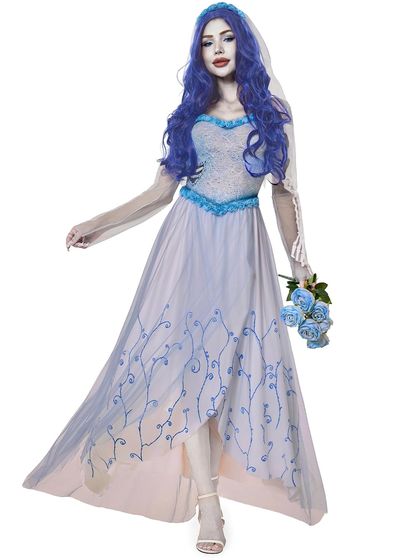 Corpse Bride Costume Dress with Veil for Women — view 4