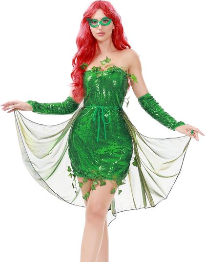 Green Poison Ivy Costume for Women, Four Piece — view 2