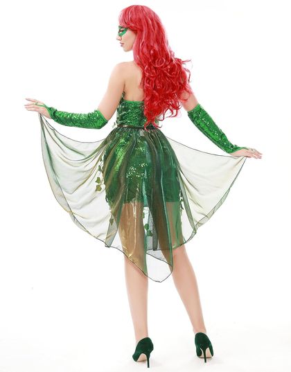 Green Poison Ivy Costume for Women, Four Piece — view 4