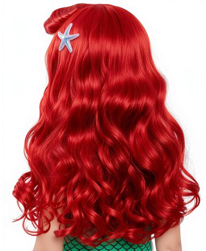Long Curly Red Mermaid Wig for Girls — view 3